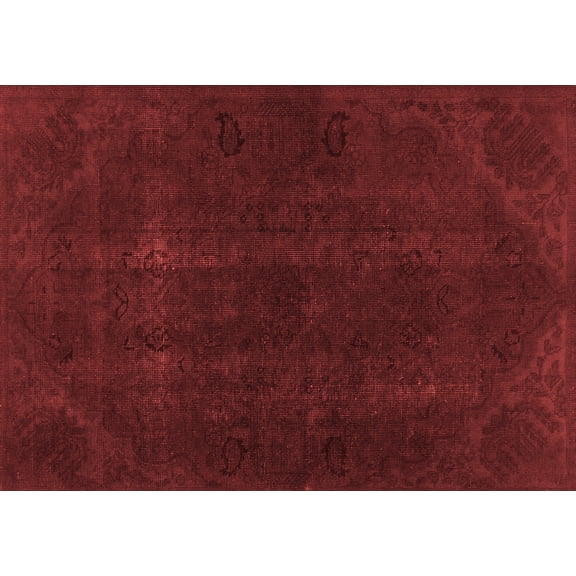 Ahgly Company Machine Washable Indoor Rectangle Persian Red Bohemian Area Rugs, 5' x 7'
