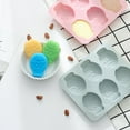 thumbnail image 5 of Diy baking tray 6 even cartoon fish cake mold household silicone baking tools ice cube.pink, 5 of 6