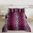 thumbnail image 2 of Homewish Chic Zebra Print Queen Comforter Set,Abstract Geometric Stripes Bedding Sets,Pink White Black Bedding Comforter Set For Adults,Breathable Home Decor Reversible,3 Pieces, 2 of 8