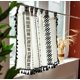 thumbnail image 2 of Cortinas de cocina de 59 pulgadas de largo, juego de cortinas con estampado de cuadros en blanco y negro, para baño, sótano, cafetería, bolsillo para barra, 17,7 pulgadas de ancho ER  Rojo Verde, 2 of 5