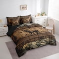 thumbnail image 3 of Manfei Jungle Wildlife Reindeer Twin Bedding Sets 7-Piece, Rustic Farmhouse Animal Bedding Comforter Set, Teen Adult Man Reversible Sheet Sets, Lightweight Room Decor, 3 of 7