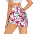 thumbnail image 3 of Goofa Flamingo Printed Women 2 in 1 Running Shorts,Quick Dry Athletic Workout Shorts,High Waisted Athletic Shorts with Liner Pockets-XX-Large, 3 of 9