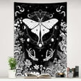 thumbnail image 2 of Boho Black White Mushroom Butterfly Wall Tapestry for Bedroom, Flower and Luna Tapestry Starry Sky Tapestry,Aesthetic Vintage Tapestries Wall Hanging for Living Room and Dorm, 60X40IN, 2 of 4