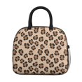 thumbnail image 2 of Brown and Beige Leopard Print Insulated Leakproof Lunch Box for Work, Lunch Bag for Women Men, Loncheras Para Mujer for Beach Travel Picnic Camping, 2 of 6