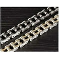 thumbnail image 3 of Men's Stainless Steel Bracelet 12mm Width Bike Motorcycle Chain Link Bracelets Silver/Black/Gold Tone, 3 of 3