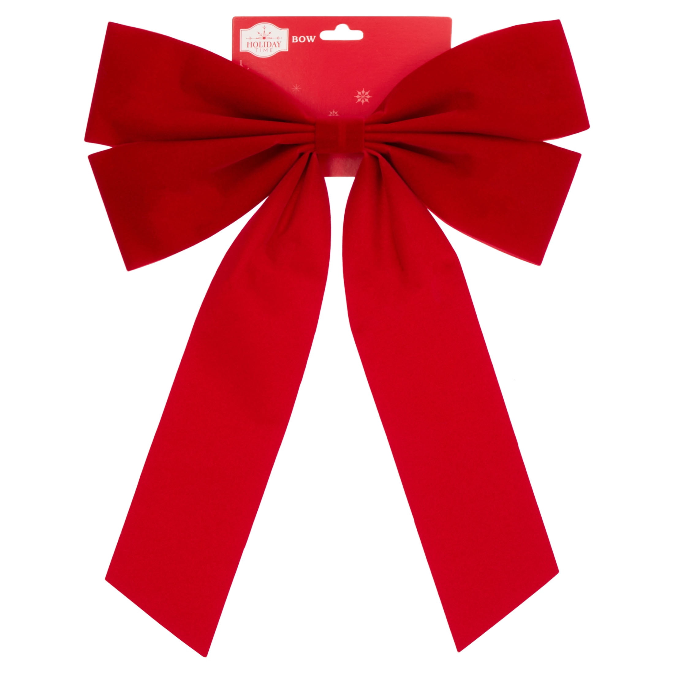 Red Velvet Decorative Christmas Bow, 15", by Holiday Time