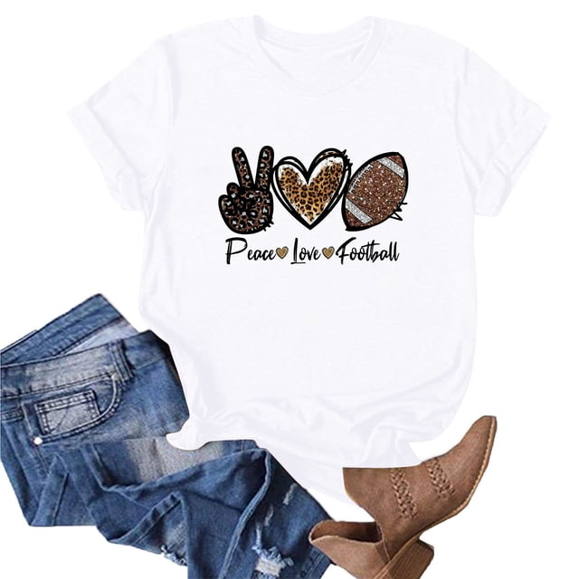 Blouses pour Femmes Mode pour Femmes Imprimé Manches Courtes Blouse Ample T-Shirt Drôle à Col Rond Hauts