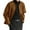Brown, variant on Brondbend Men's Jackets for Fall Men Coats Winter Crew Neck Long Sleeved Button Pocket Outerwear Solid Color Stylish Jacket Loose Vacation Tops Black