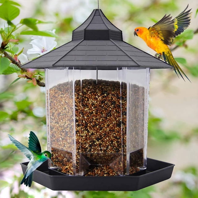 Hanging Gazebo Wild Bird Feeder for Garden Decoration and Bird Watching for Bird Lover and Kids
