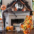 thumbnail image 3 of Manta de franela con diseño de feliz Halloween, con varias muecas de calabaza, para sofá, ligera, acogedora, suave y cálida, para sofá cama, sala de estar en otoño, 50 x 40 pulgadas, 3 of 4