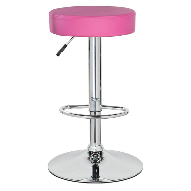 United Seating Purple Faux Leather Backless Round Adjustableheight Bar