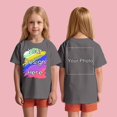 thumbnail image 2 of HABDGIKS T-Shirts Garçons Enfants Diy Imprimé Tee Fille Drôle Manches Courtes Col Rond Décontracté pour 3-13 Ans Hauts, 2 of 5