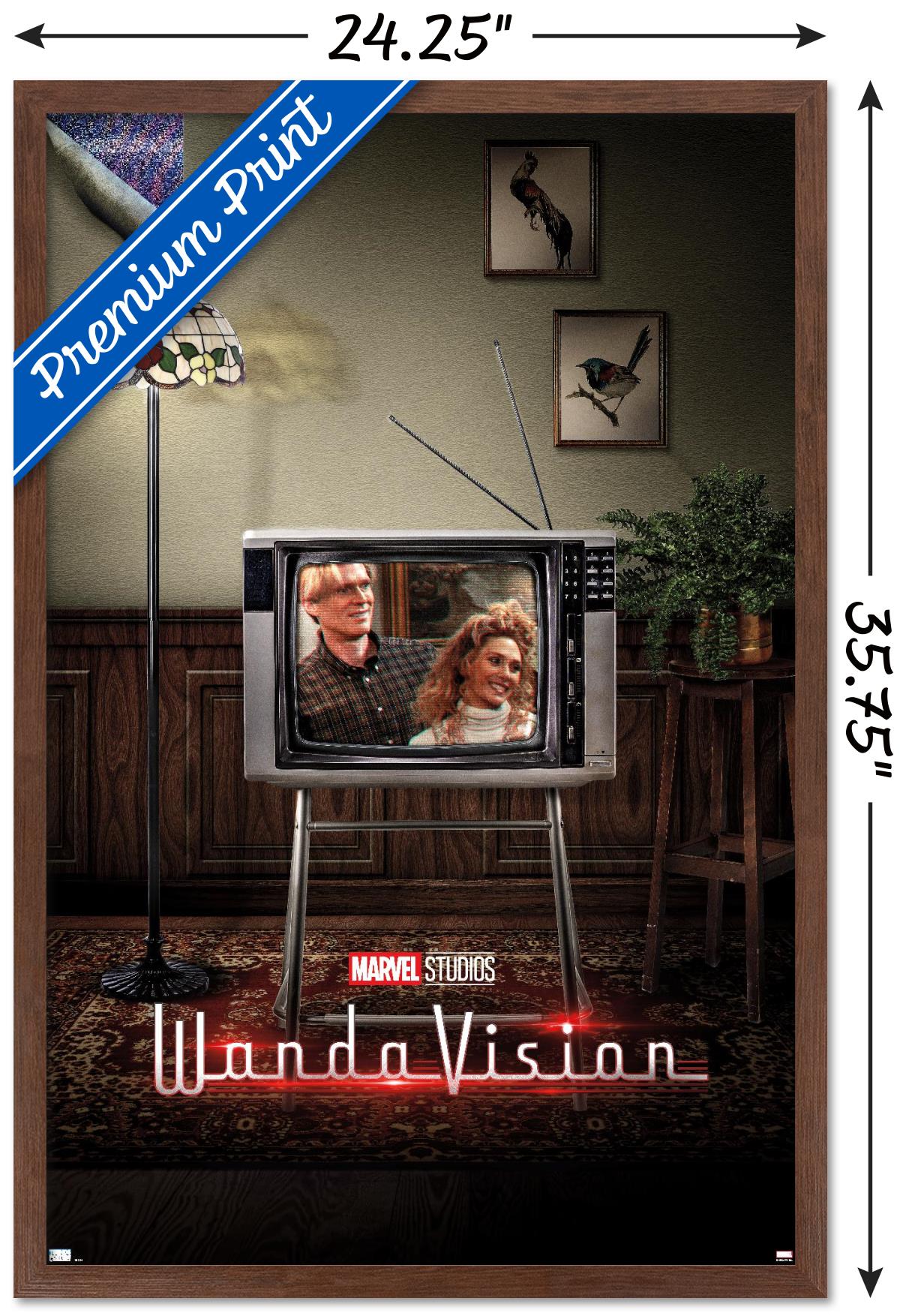 Marvel WandaVision - 80's One Sheet Wall Poster, 22.375" x 34", Framed
