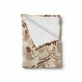 thumbnail image 2 of Ivory Soft Flannel Fleece Blanket, Autumn Leaves in Faded Earthen Tones Fall Season Branches Romance Illustration, Cozy Plush for Indoor and Outdoor Use, 60" x 80", Cream Umber Cocoa, by Ambesonne, 2 of 6