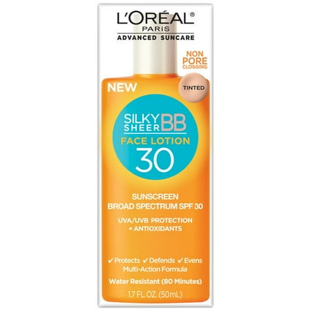L'Oréal Paris Sublime Sun Advanced Suncare Silky Sheer BB Face Lotion, SPF 30, 17 Fl. Oz.