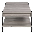 thumbnail image 4 of Furniture of America Russe 1-Shelf Wood Natural Tone Coffee Table with Wheels, 4 of 11