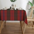 thumbnail image 3 of Rectangle Table Cloth, Scottish Clan MacDougall Red Green Tartan Plaid Resistant Washable Tablecloth Decorative Table Cover for Dining, Indoor and Outdoor, 3 of 6