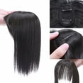 thumbnail image 4 of Benehair 100% Natural Hair Extensions Clip in Topper Toupee Bangs Hairpiece for Woman 10" Dark Black, 4 of 10