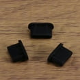 thumbnail image 3 of 10 pares de tapones protectores antipolvo USB tipo C hembra y macho (negros), 3 of 5