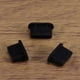 thumbnail image 3 of 10 pares de tapones protectores antipolvo USB tipo C hembra y macho (negros), 3 of 5