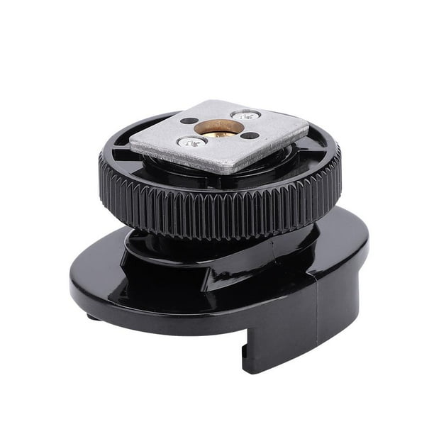 Tebru Cold Shoe Adapter, Camera Adapter Base,360° Swivel DSLR Camera Cold Shoe Transfer Base