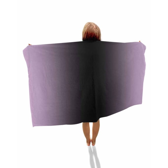 Purple Black Ombre Beach Towels Oversized Super Absorbent, Modern Gradient Abstract Art Lightweight Bath Towel Quick Dry Sets For Bathroom/Pool/Rv Camping/Beach Play/Gym Room/Picnic 23"x47"