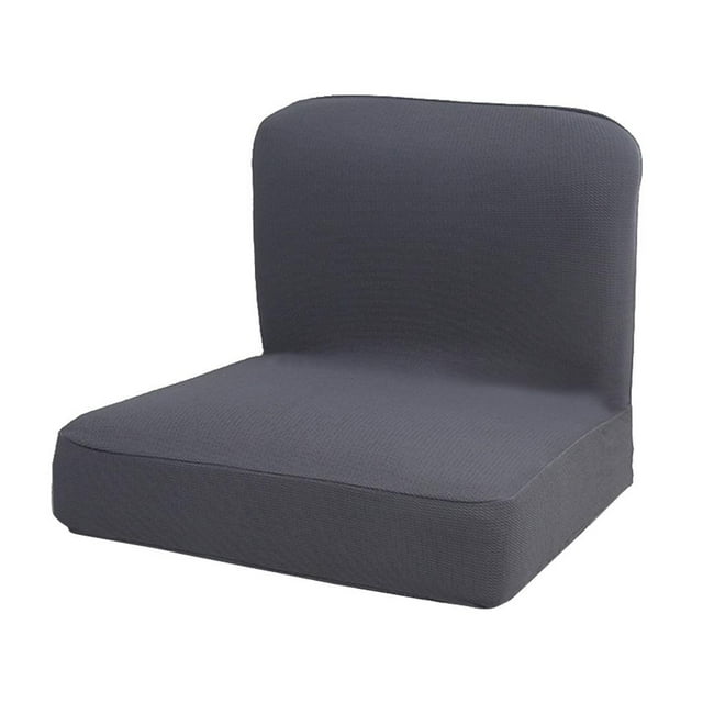 DOLITY Housse de Chaise de Salle à Manger Extensible Dossier Bas Court Tabouret de Bar Gris