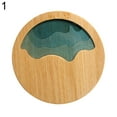thumbnail image 1 of Tapis Isolant en Résine Époxy Bambou Transparent Paysage sous-Verre Porte-Gobelet, 1 of 6