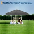 thumbnail image 5 of 10'x10' Pop Up Canopy – with Center Lock and 1 Sidewalls, Waterproof & UV-Resistant Outdoor Canopy, for Picnics, Camping, Beach, and Outdoor Gatherings, 5 of 8