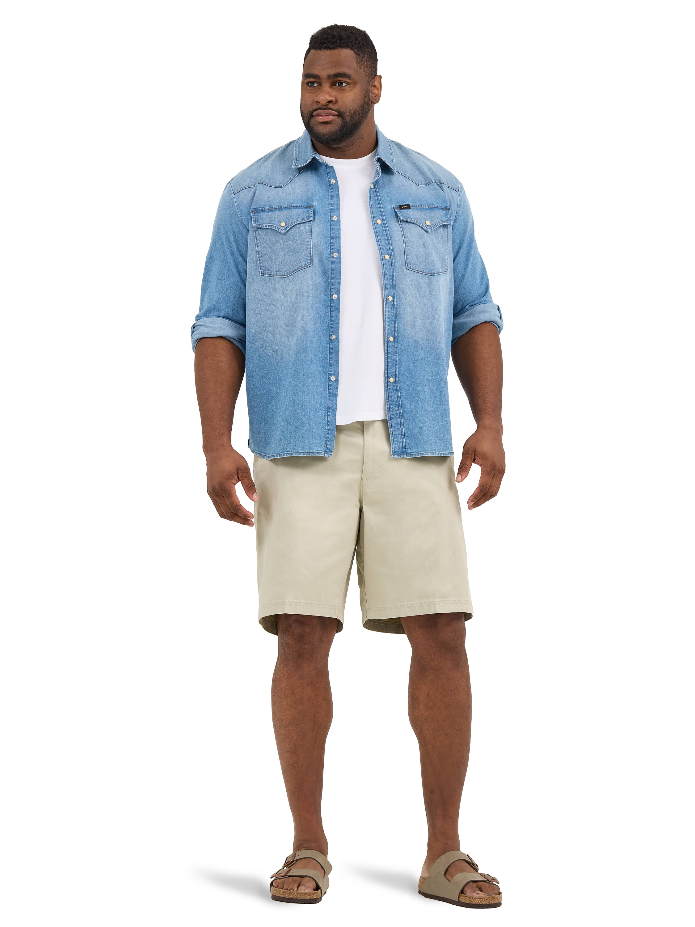 Lee Big Men's Extreme Comfort 10" Flat Front Short, Sizes 42-54