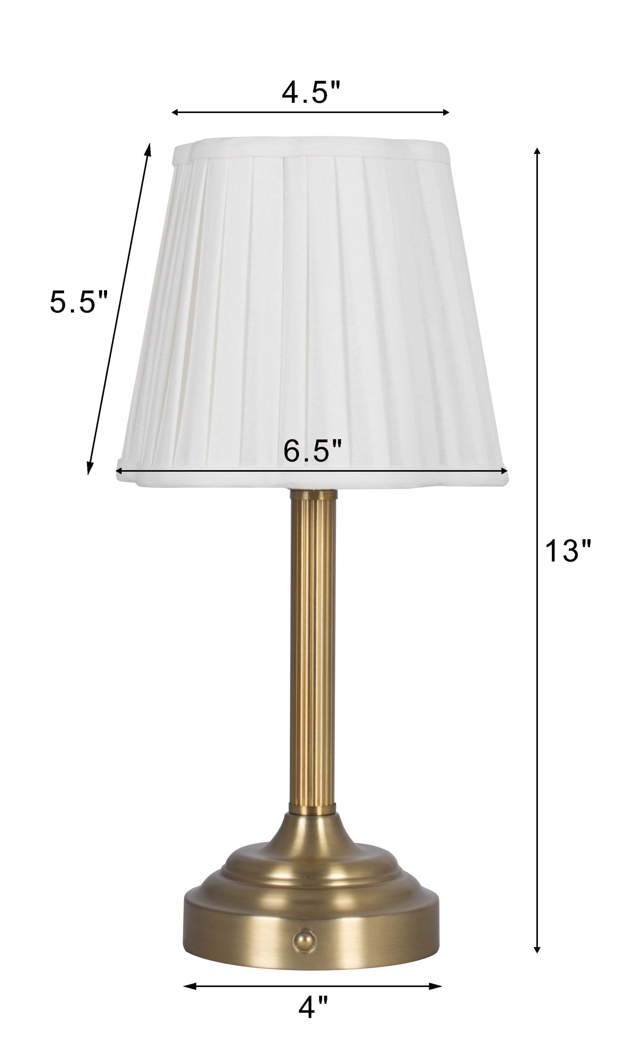Better Homes & Gardens 13" White Shade Rechargeable Portable Lamp