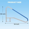 thumbnail image 2 of YUSAZENS Stainless Steel Detachable Pool Handrail, Modular Design Pool Grab Rail for Inground Pool Spa Ladder Stair 54x36, 2 of 6