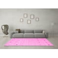 thumbnail image 3 of Ahgly Company Indoor Round Solid Pink Modern Area Rugs, 6' Round, 3 of 4