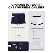 Men's Swim Trunks with Compression Liner 5 Quick Dry Board Shorts with Pockets Beach Shorts Swim Shorts for Men