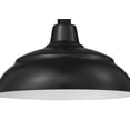 thumbnail image 4 of RWHS14-SB Millennium Lighting R Series - 1 Light Warehouse Shade-8.25 Inch Tall and 14 Inch Wide-Satin Black Finish, 4 of 5