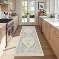 thumbnail image 5 of Roxstand 2'x6' Washable Runner Rug for Hallway Entrance Bedroom Entryway, Vintage Oriental Non Slip Stain Resistant Kitchen Rugs, Beige, 5 of 10