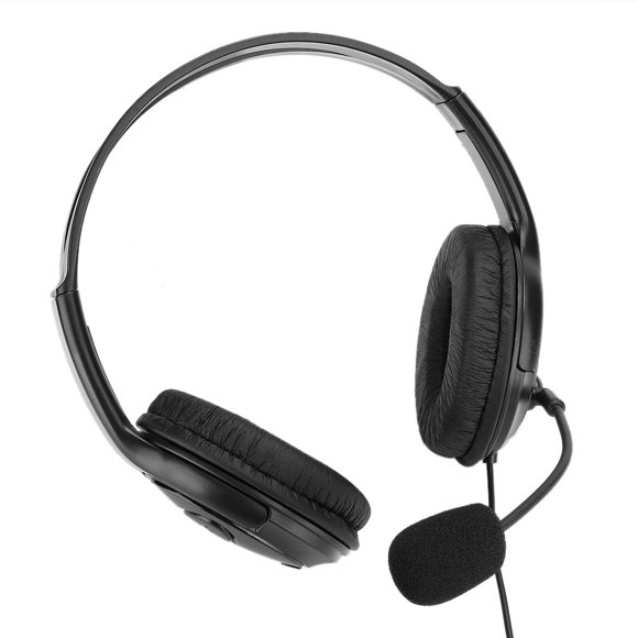 Headphone, 3.5MM Headset, Call Headphone, Comfortable ABS for , Black with White Box Packaging