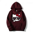 thumbnail image 1 of Hello Kitty Dessin Animé Anime Femmes Chandails à Enfiler Hauts Printemps Automne Hommes Chandails à Capuchon 2024 Nouveau Décontracté Rose Sport Couple Chandails Vêtements ZR, 1 of 6