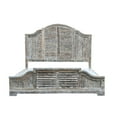 thumbnail image 3 of Taran Designs Hayden Shutter Solid Wood Queen Panel Bed in White Multicolor, 3 of 6