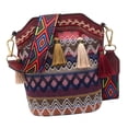 thumbnail image 3 of Bolsos de hombro bordados para mujer, bolsos Hippie con borlas, elegante bolso de mano turístico para el festival nocturno, , fin de Rojo Sunnimix Bolso Bandolera Hippie, 3 of 8
