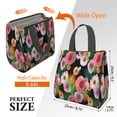 thumbnail image 3 of Pioneer Flower Floral Print Pattern Insulated Lunch Bag for Women & Adults,Large Portable Soft Cooler Lunch Bag,Thermal Food Storage Tote with Pearl Cotton,8.66L,8.75x5.75x9.5 Inch, 3 of 6