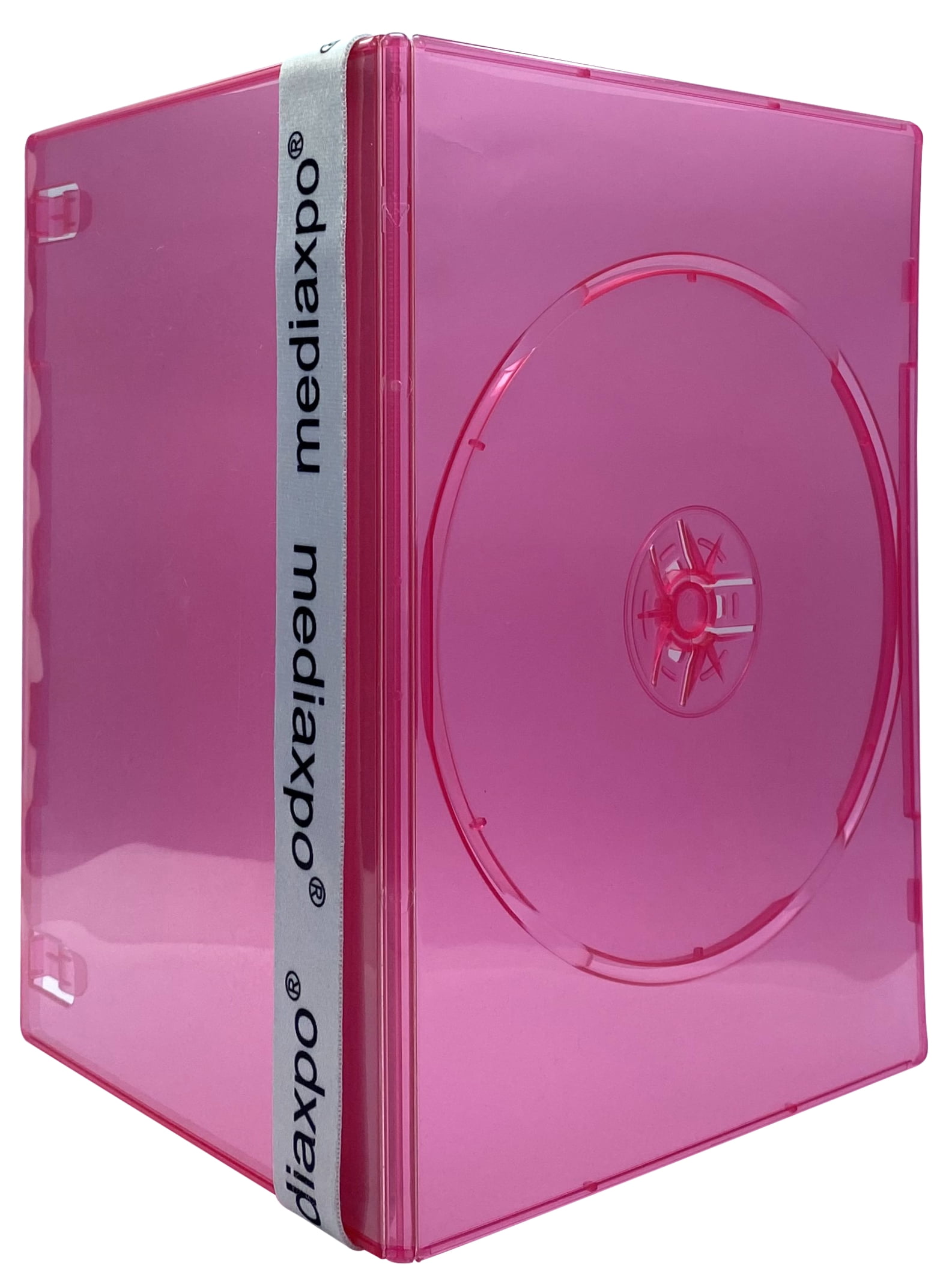 CheckOutStore 50 Slim Clear Red Color Single DVD Cases 7MM