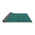 thumbnail image 2 of Ahgly Company Indoor Round Oriental Turquoise Blue Modern Area Rugs, 4' Round, 2 of 4