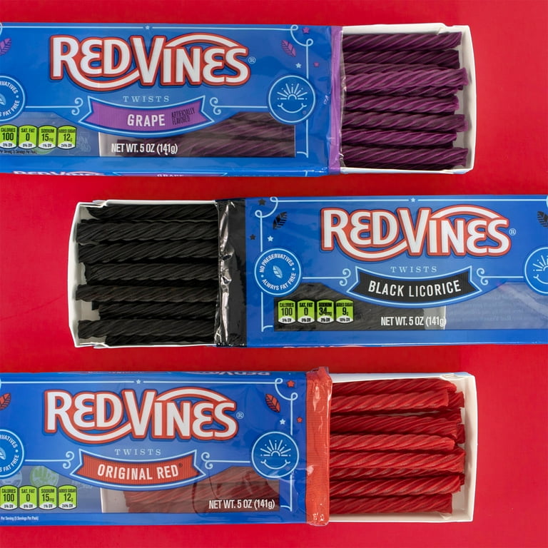 RED VINES Original Red Licorice Twists, 5oz Tray