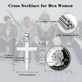thumbnail image 4 of 3Pcs Cross Necklace for Men Stainless Steel Silver Black Gold Mens Cross Necklaces Set Jewelry Gifts With Cross Chain And Cross Pendant 16 18 20Inch, 4 of 6