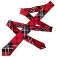 thumbnail image 4 of Toptie Unisex Black and Red Plaid Skinny 2" inch Necktie, 4 of 4