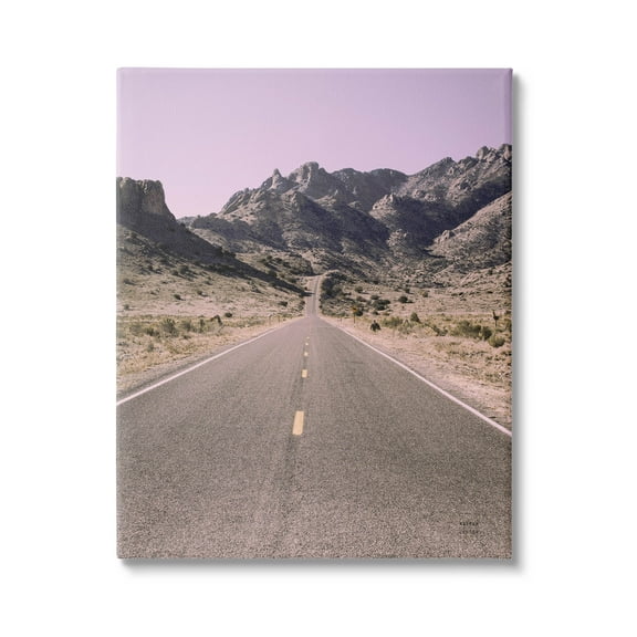 Stupell Industries Endless Desert Canyon Road Purple Sky Photograph Gallery Wrapped Canvas Print Wall Art, Design by Nathan Larson