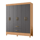 thumbnail image 2 of Ropero Clóset Bertolini Movyli Mueble Armable para Colgar Ropa 6 Puertas 2 Cajones Color Freijo Gris, 2 of 4