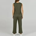 thumbnail image 6 of TTUHYWXI Women's Summer 2 Piece Set 2025 Loose Tank Top Wide Leg Pants Casual Matching Lounge Travel Outfits Tracksuit (Army Green, M), 6 of 8