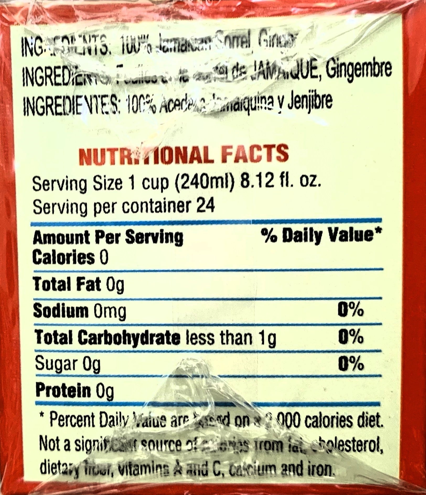 Tops Sorrel w/ Ginger Tea 1.7g (36g) 12-Pack – Product of Jamaica – Curated & Packaged by ODatzGood